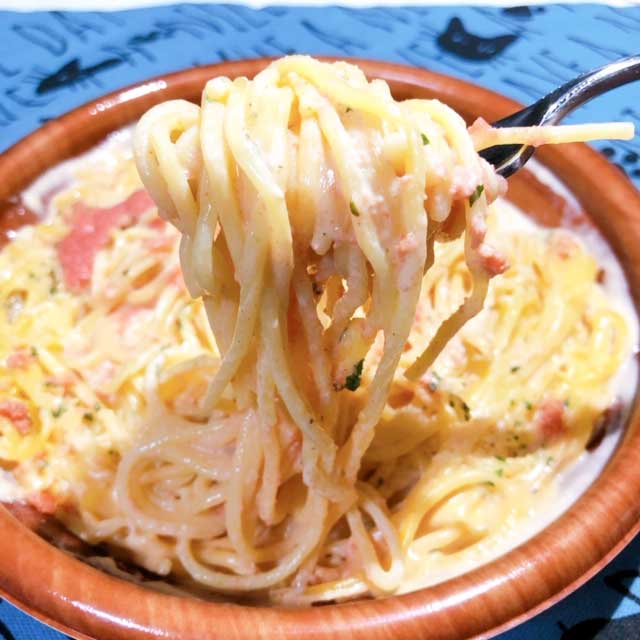 マイルドな明太クリームソースと生パスタの奏でる味のシンフォニ～に感動