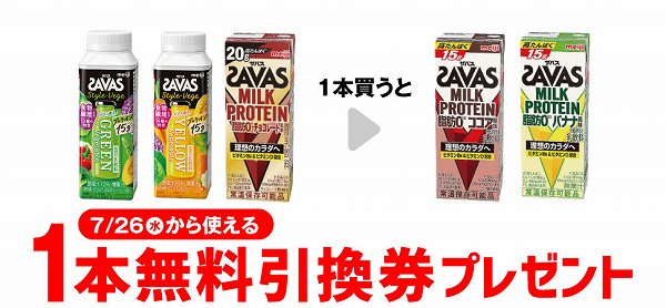 ザバス グリーン Vegetable／イエロー Vegetable／ミルクプロテイン チョコレート風味 200ml