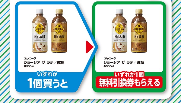 コカ・コーラ　ジョージア　ザ　ラテ／微糖　各500ml