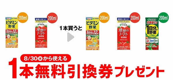 伊藤園 ビタミン野菜 200ml／充実野菜 理想のトマト 200ml