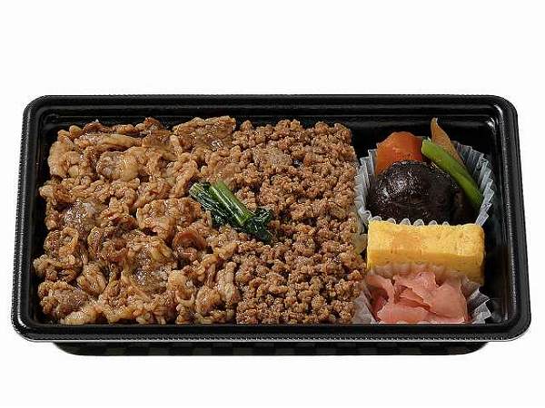 牛しぐれと牛そぼろのお弁当