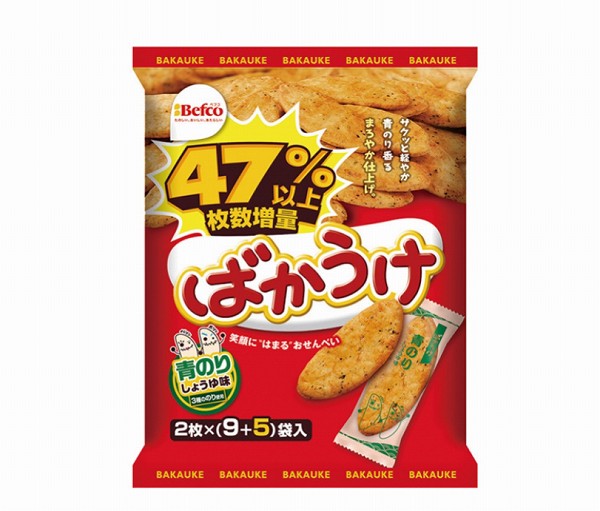 栗山米菓　ばかうけ　青のり　47%以上増量　28枚